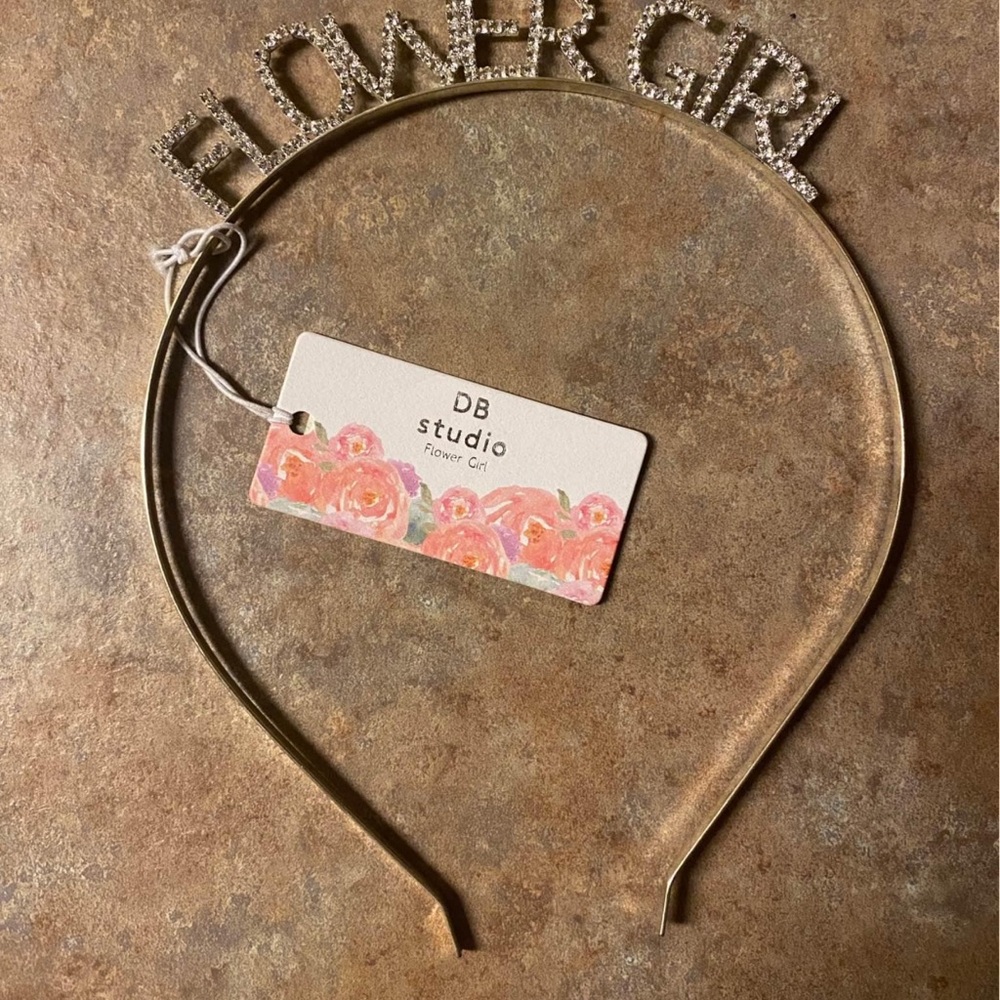 Silver Flower Girl Headband